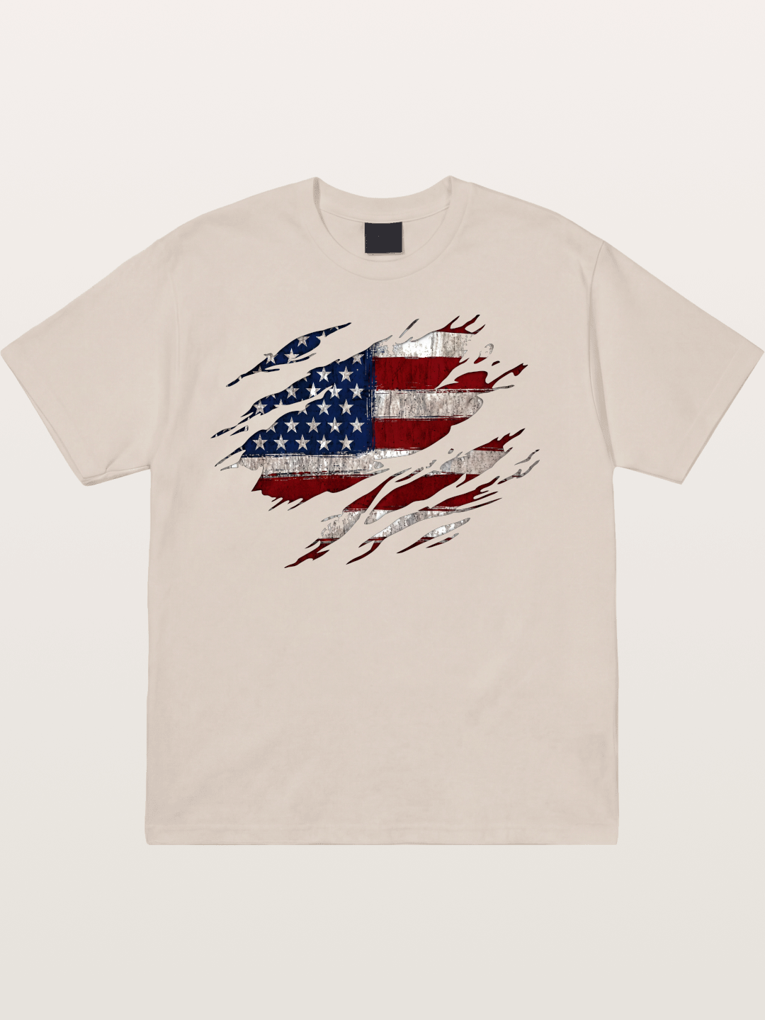 Eagle Claw Retro American Flag Cotton T-shirt