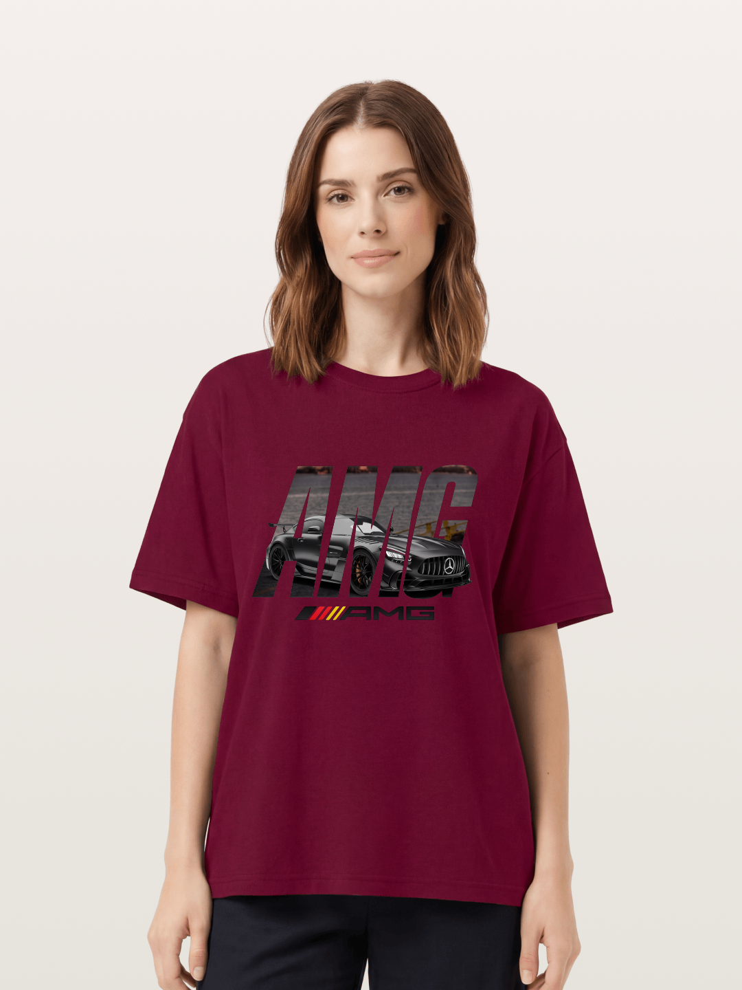 AMG Lettermark Car Print Gildan T-shirt