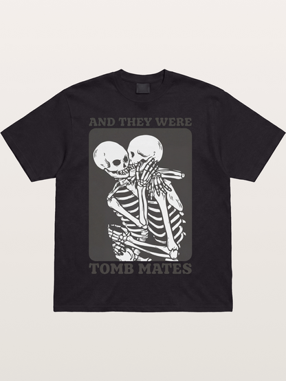 Tomb Mates Skeleton Couple Pride Cotton T-shirt