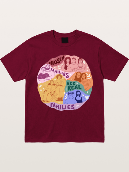 Chosen Families Pride Circle Illustration Gildan T-shirt