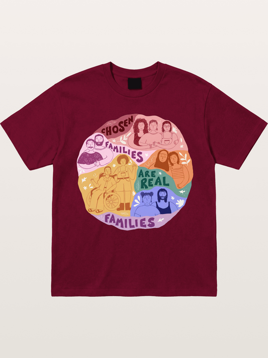 Chosen Families Pride Circle Illustration Gildan T-shirt