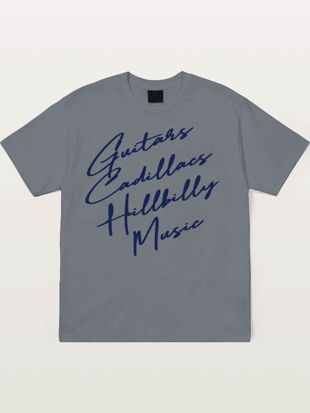 Guitars & Cadillacs Music Print Cotton T-shirt