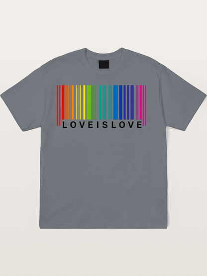 Love Is Love Barcode Style Art Cotton T-shirt