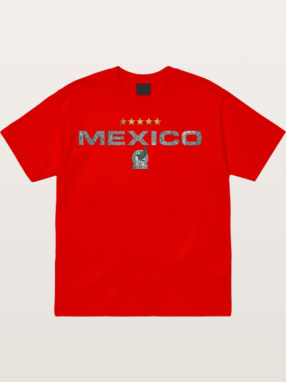 Mexico Football Retro Logo Cotton T-shirt