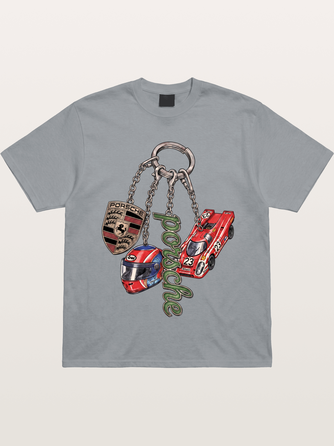 Porsche Vintage Race Charm Combo Gildan T-shirt