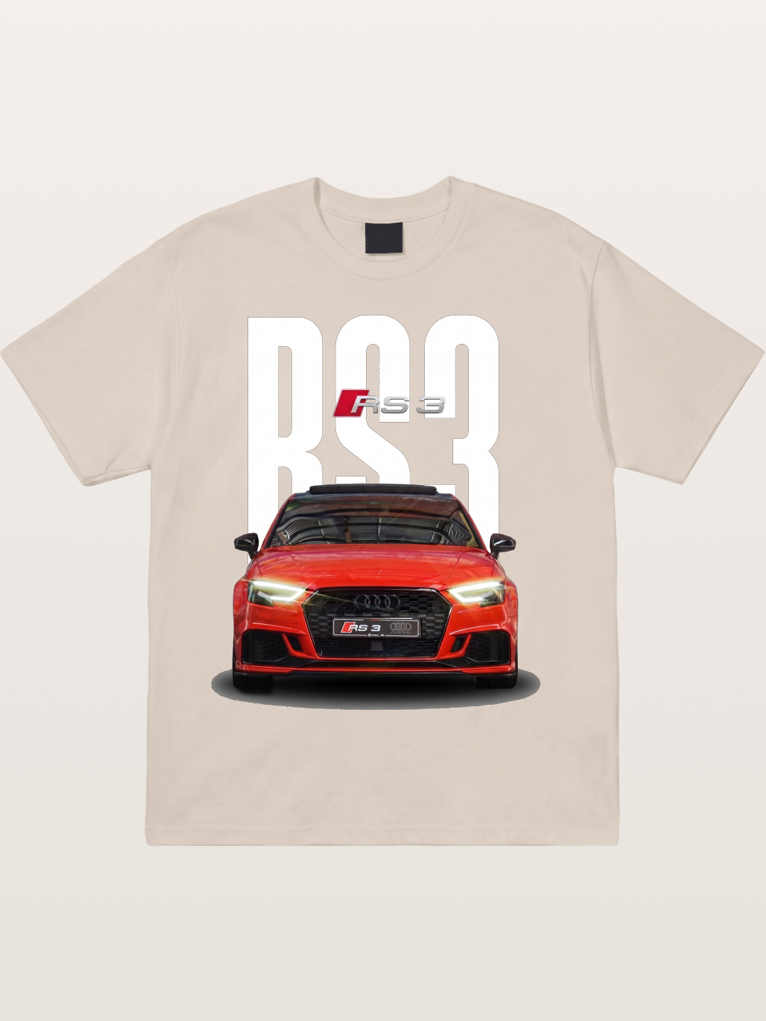 Audi RS3 Red Performance Sedan Cotton T-shirt