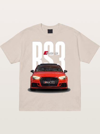 Audi RS3 Red Performance Sedan Cotton T-shirt
