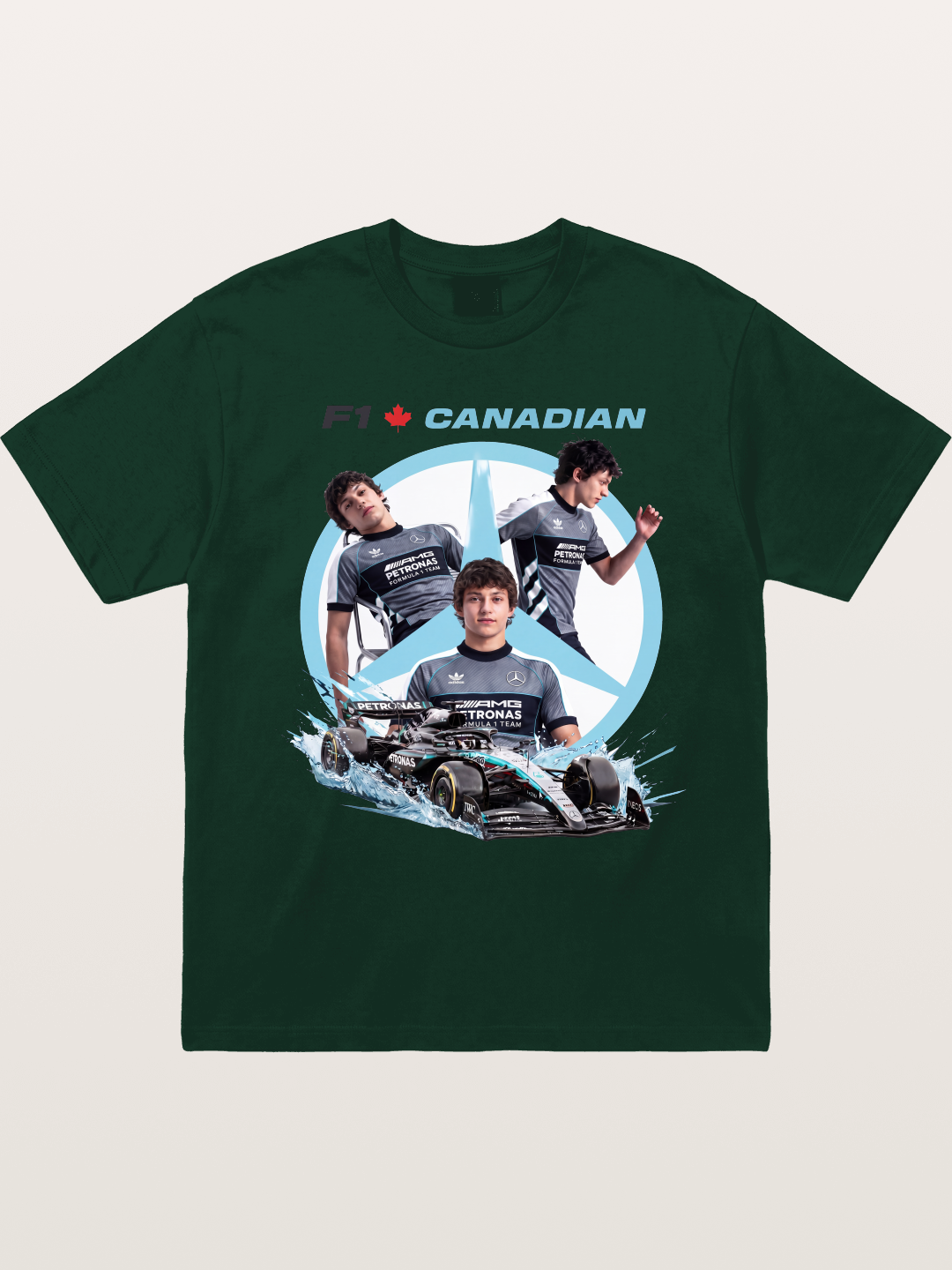 Canadian F1 Mercedes Racing Poster Gildan T-shirt