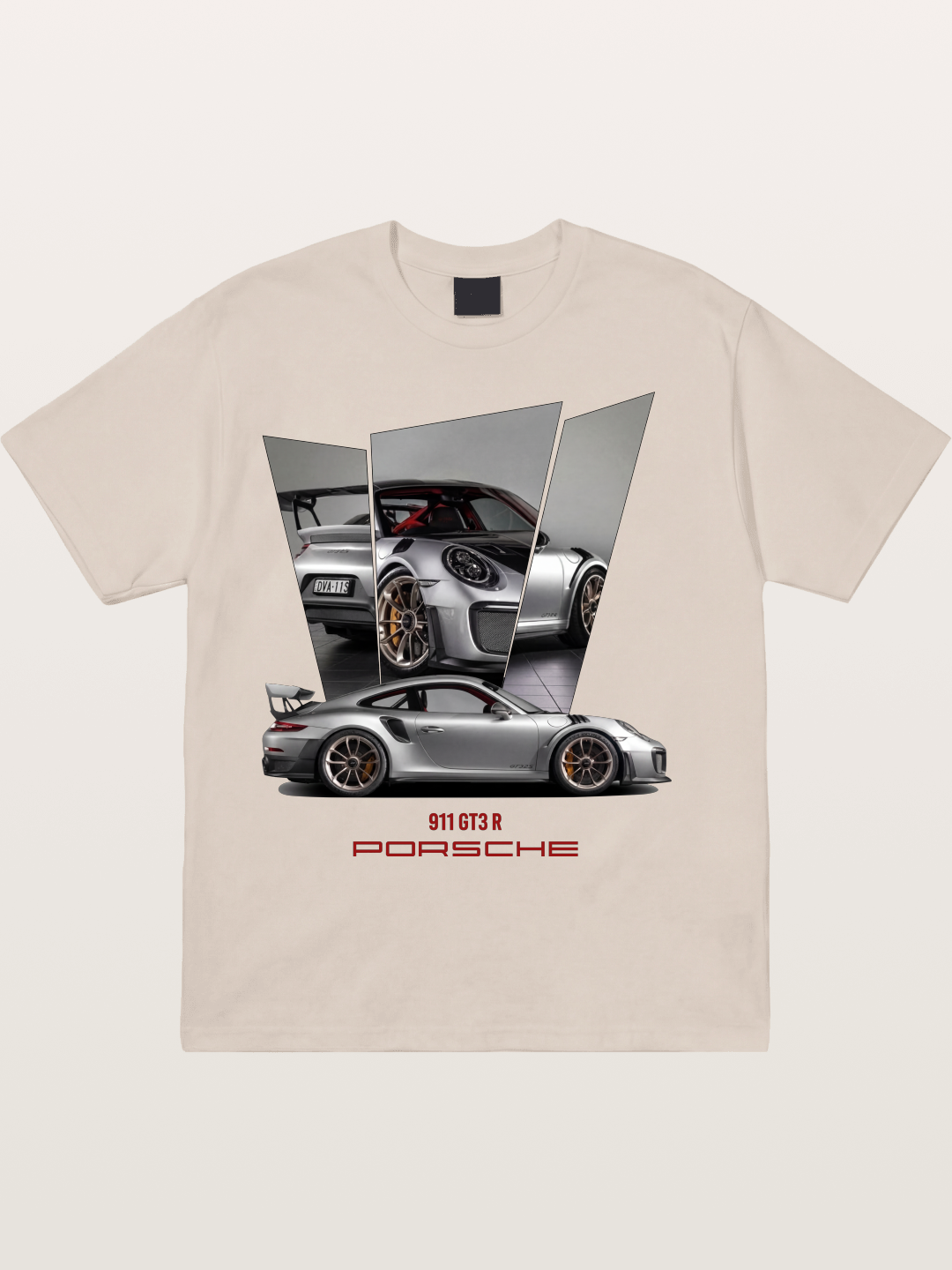 Porsche 911 GT3 RS Mirrored Collage Cotton T-shirt