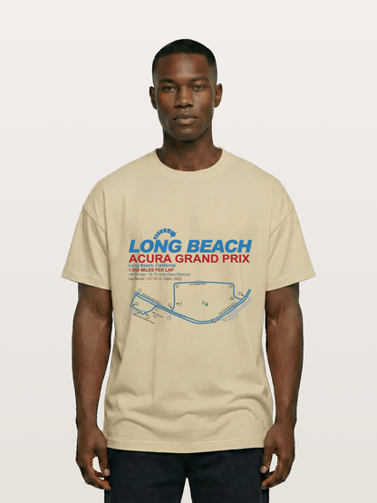 Long Beach Grand Prix Map Gildan T-shirt