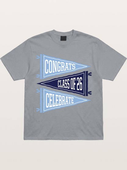 lass Of 26 Graduation Pennant Set Gildan T-shirt