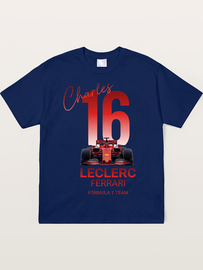 Charles Leclerc Ferrari 16 Art Soft-Stay T-shirt