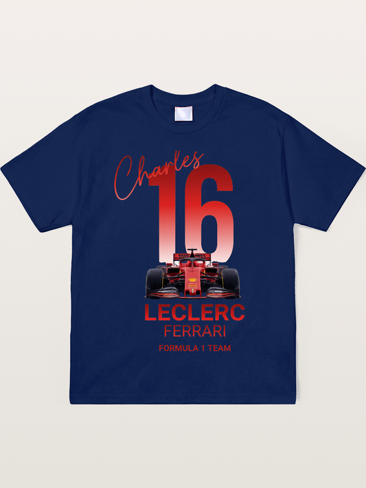 Charles Leclerc Ferrari 16 Art Soft-Stay T-shirt