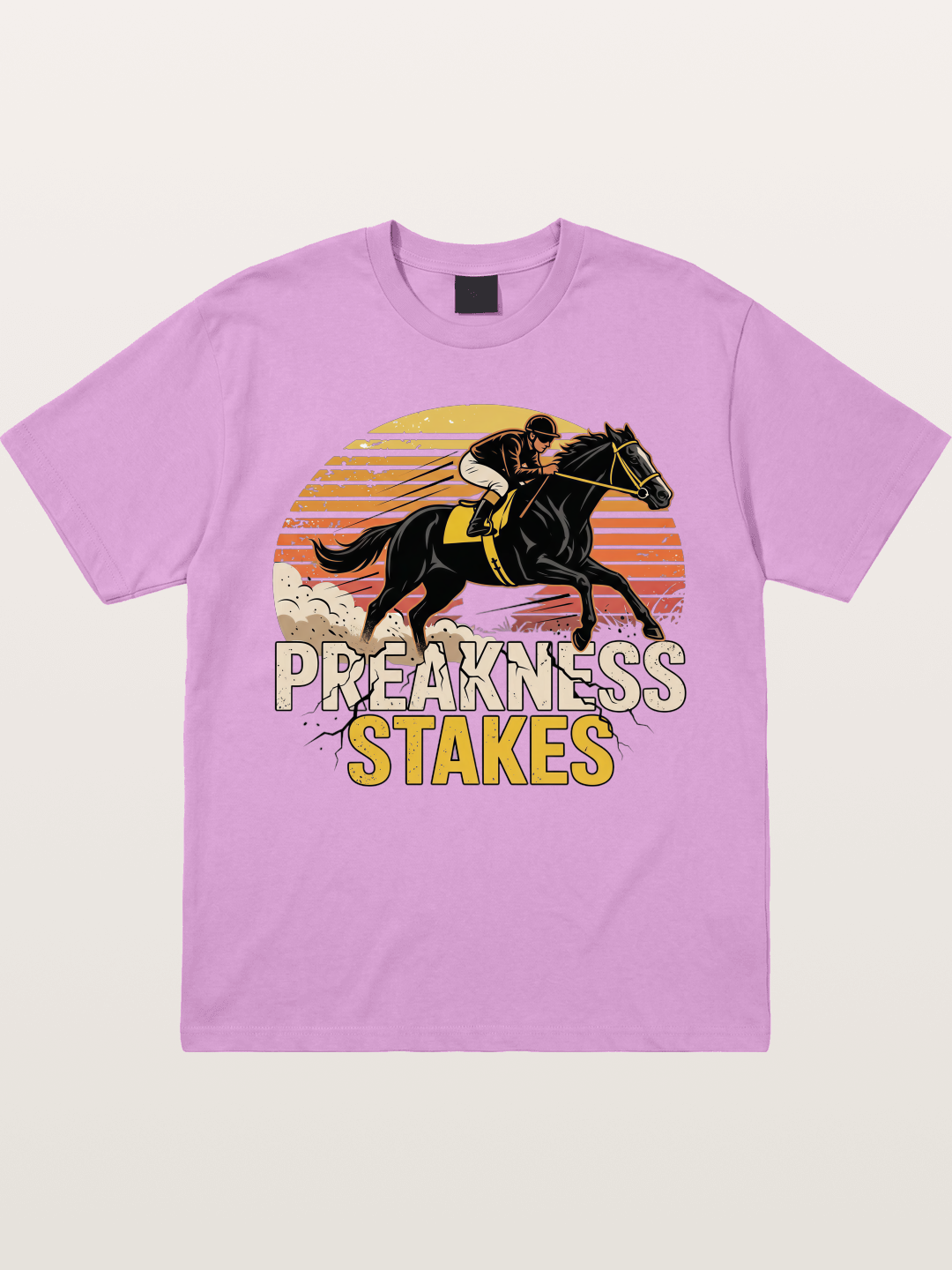 Preakness Stakes Retro Sunset Print Gildan T-shirt