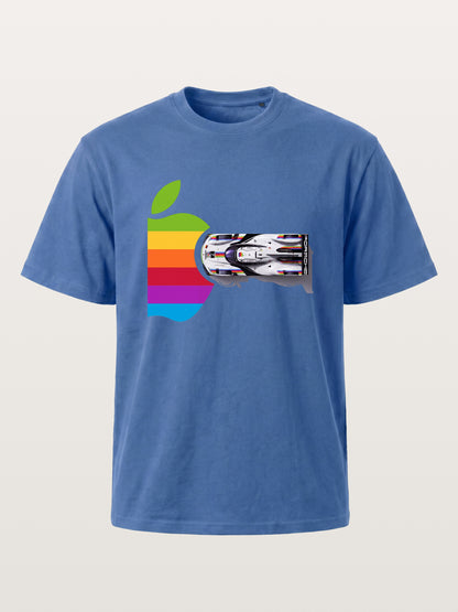 Rainbow Apple Shape Le Mans Race Car Gildan T-shirt