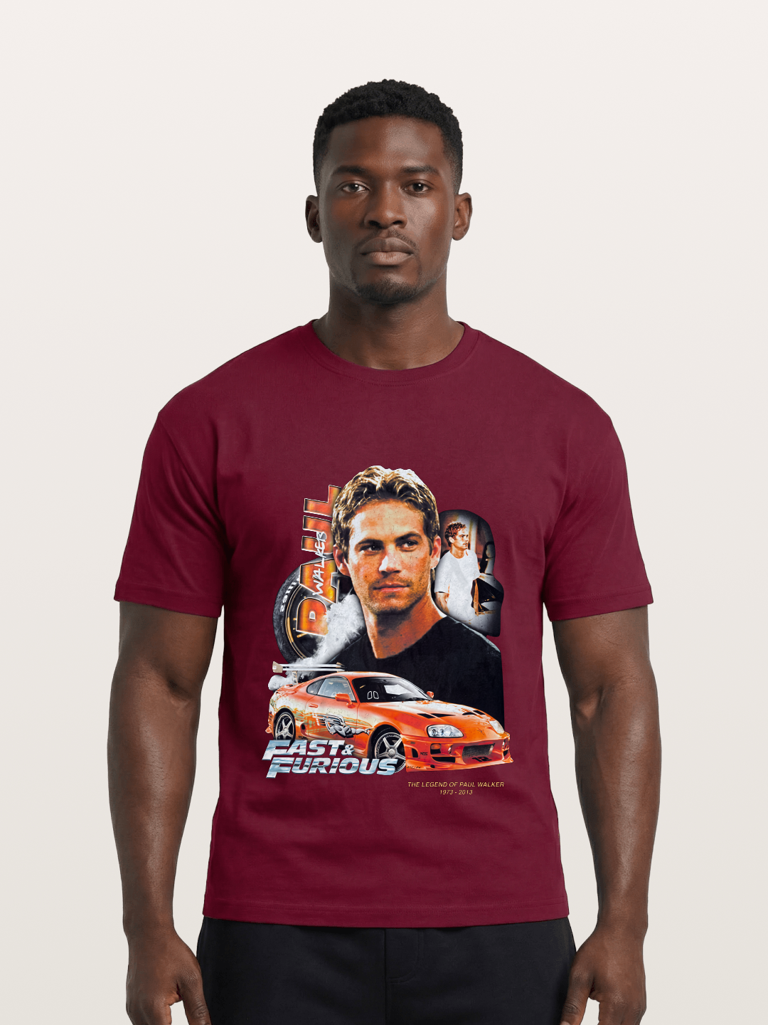 Orange Supra Fast & Furious Gildan T-shirt