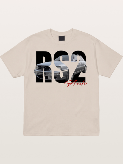 Audi RS2 Car Silhouette Cotton T-shirt