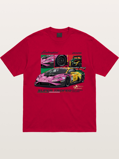 Lamborghini Huracan Pink Yellow Livery Gildan T-shirt