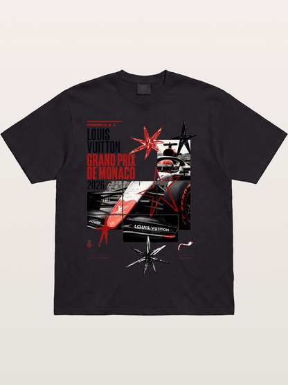 LV Monaco F1 Collage Art Cotton T-shirt