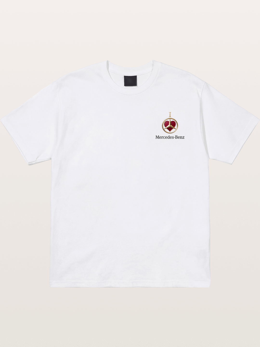 Mercedes Love Logo Art Cotton T-shirt