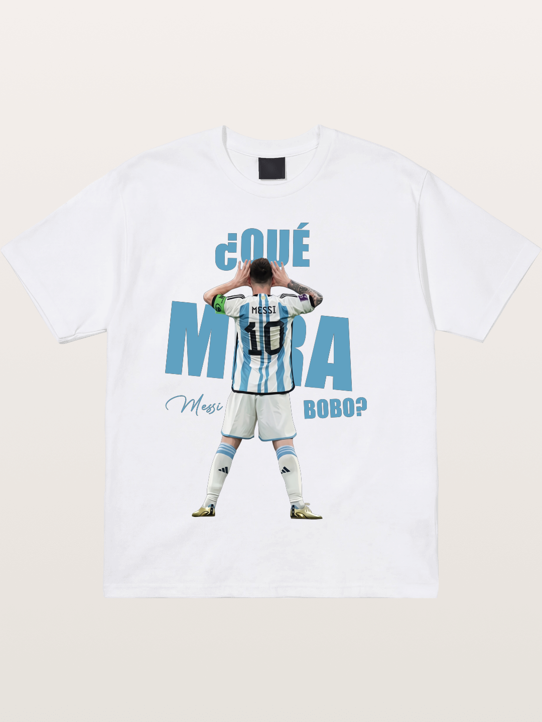 Messi ?Qu¡§| Mir¡§¡é Bobo Argentin Cotton T-shirt