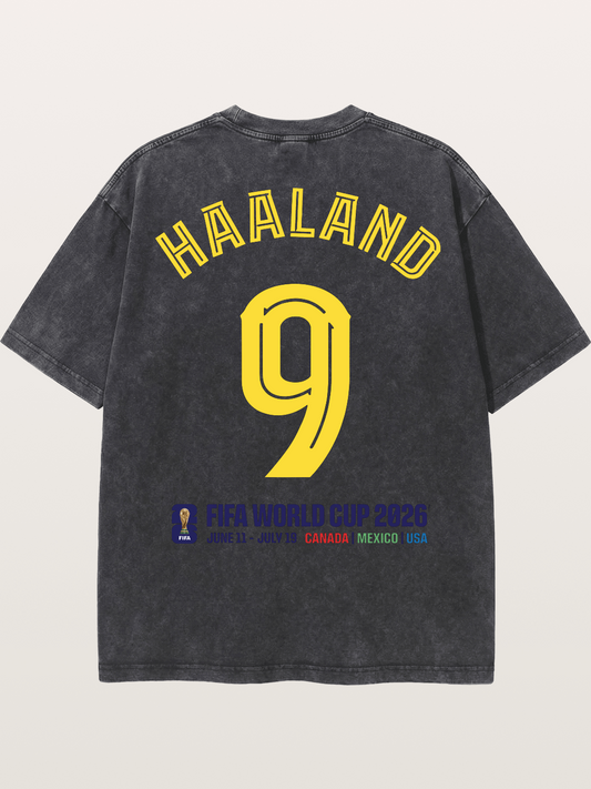 Haaland 9 World Cup 2026 Washed T-shirt