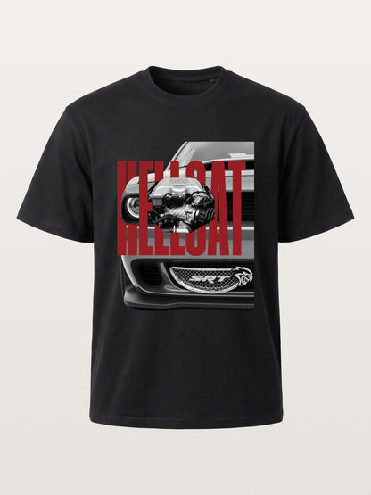 Hellcat Engine Overlay Art Cotton T-shirt