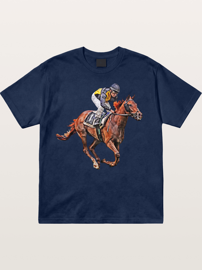 Jockey on Brown Horse Preakness 2026 Cotton T-shirt