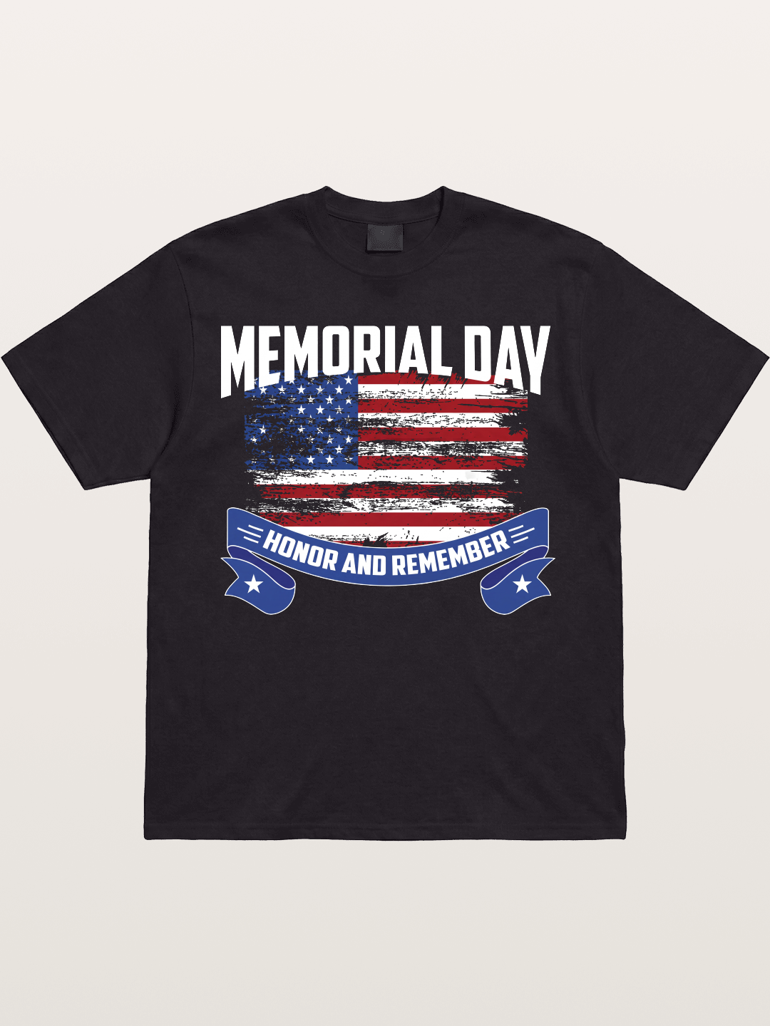 Honor and Remember Memorial Day Flag Gildan T-shirt