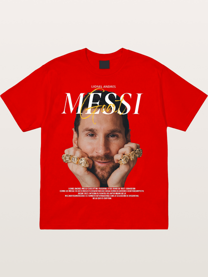 Messi GOAT Champion Rings Cotton T-shirt