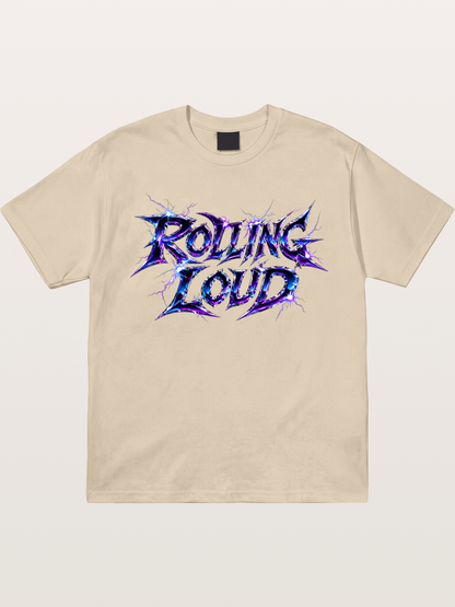 Rolling Loud Blue Lightning Font Gildan T-shirt