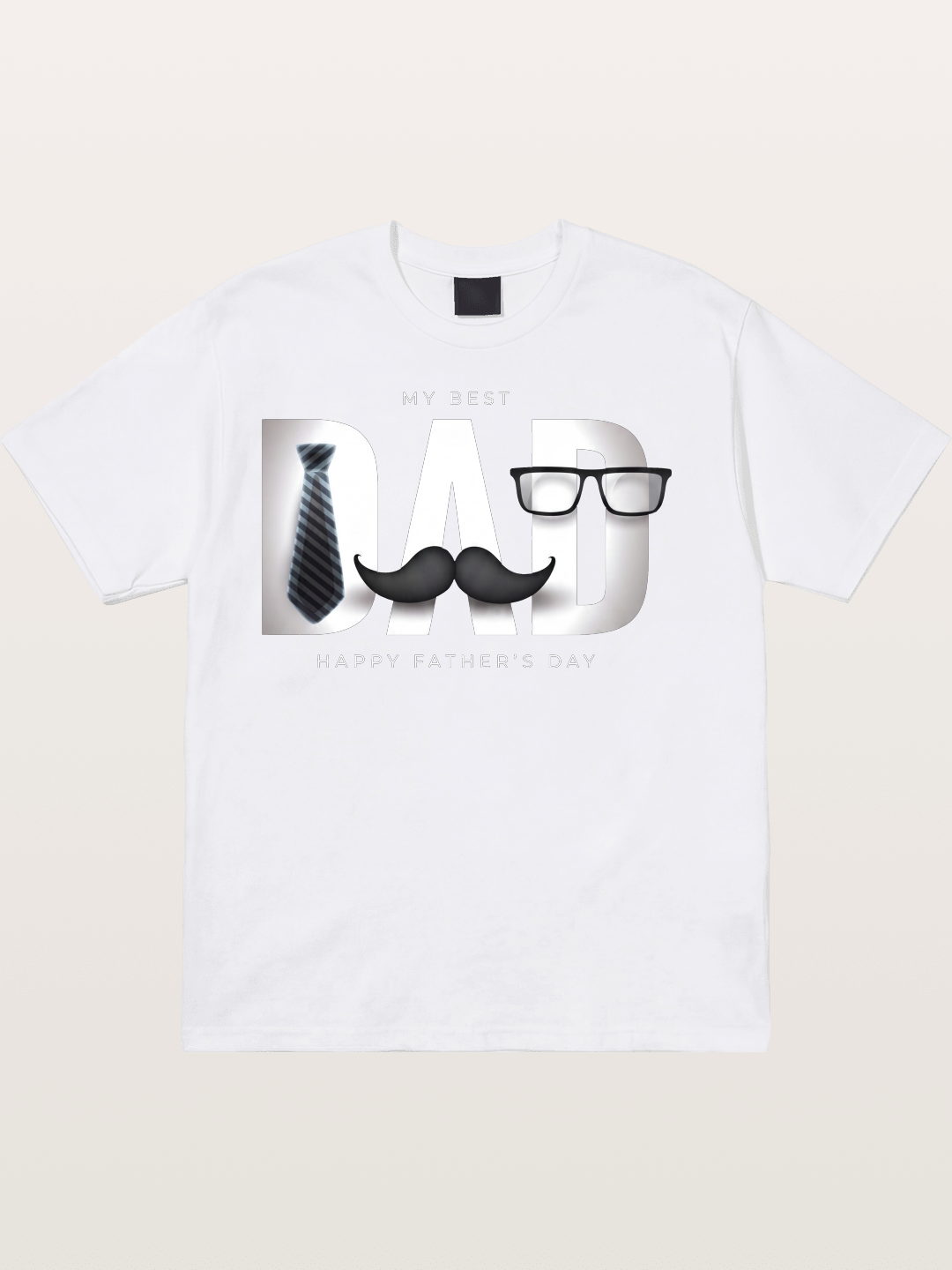 Gentleman Dad Tie Glasses Beard Cotton T-shirt