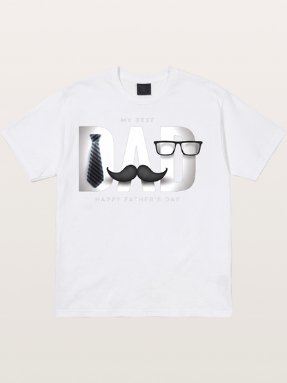 Gentleman Dad Tie Glasses Beard Cotton T-shirt