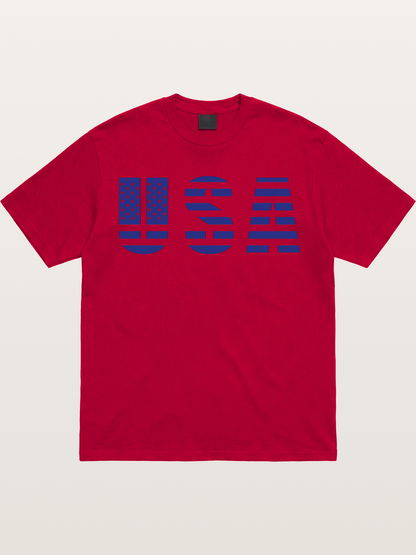Blue Tone USA American Flag Gildan T-shirt