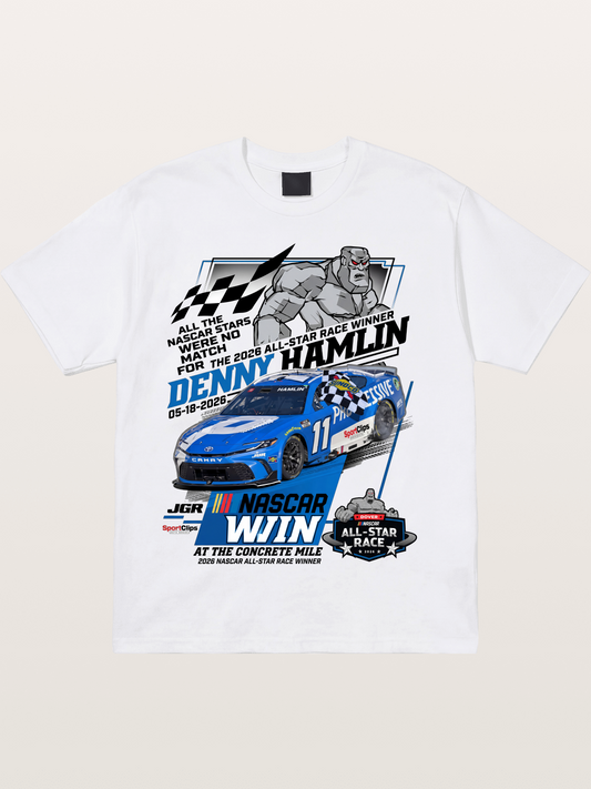 Denny Hamlin #11 2026 All-Star Win Cotton T-shirt
