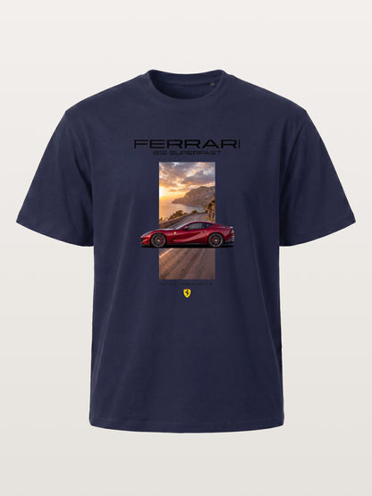 Ferrari 812 Tuscan Road Print Gildan T-shirt