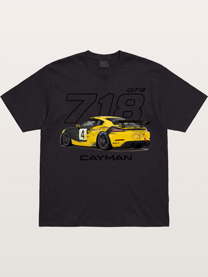 Porsche 718 Cayman GT4 Poster Gildan T-shirt
