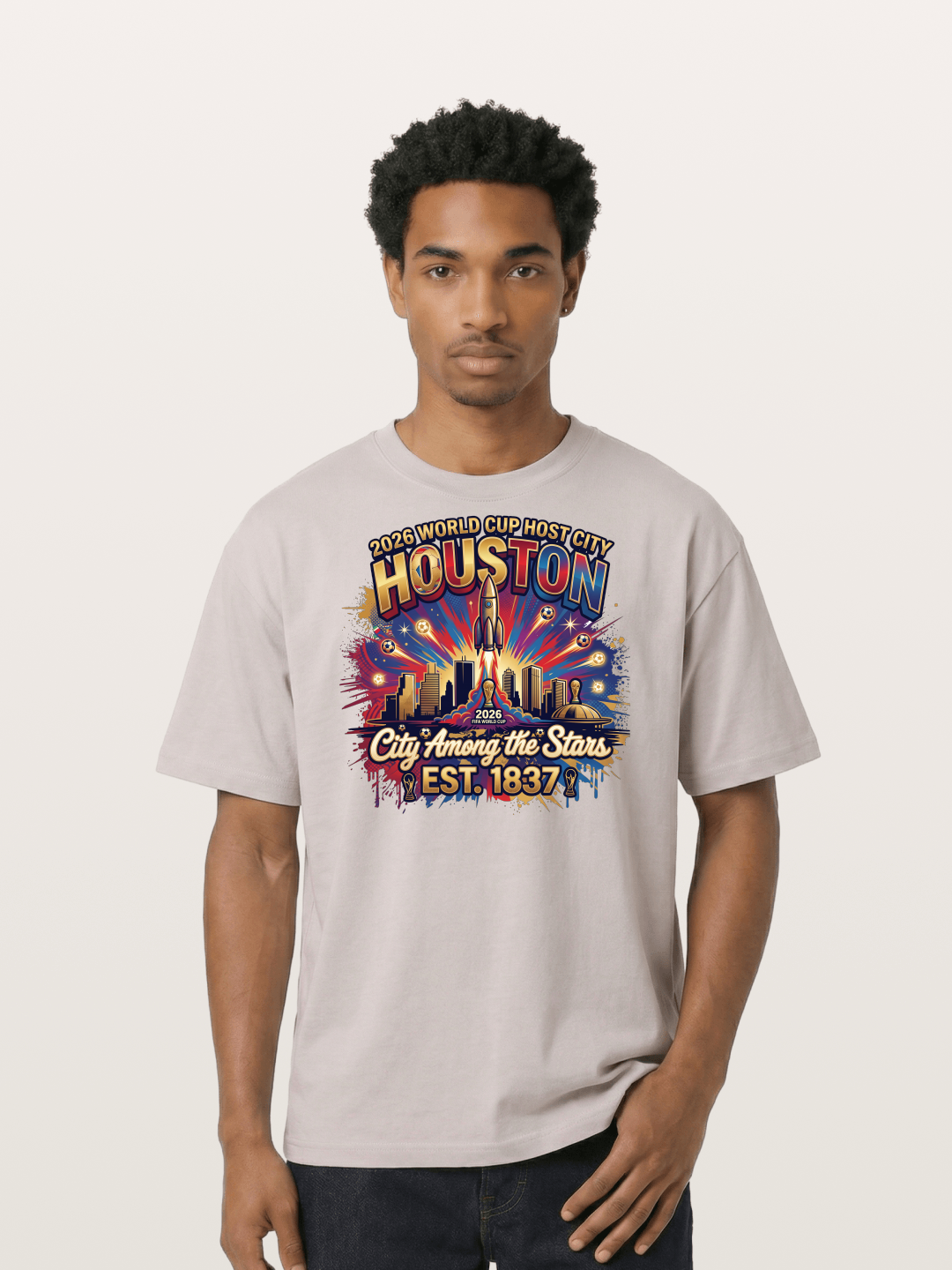 Houston 2026 Host City Art Cotton T-shirt