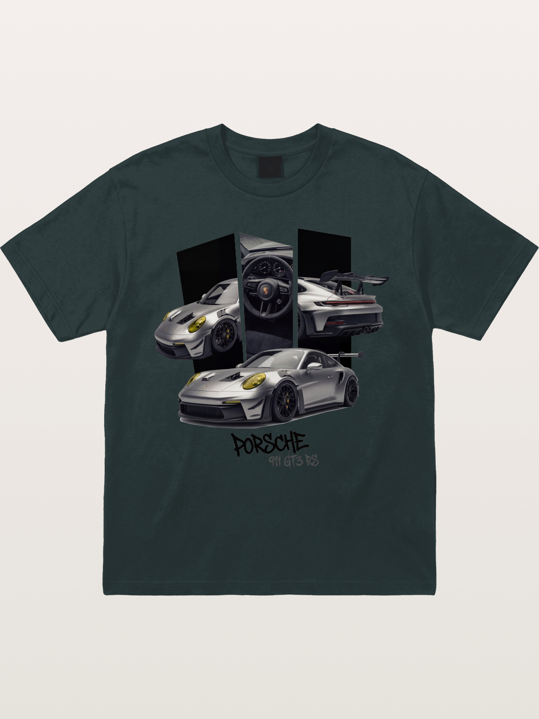 Porsche 911 GT3 RS Split View Montage Gildan T-shirt
