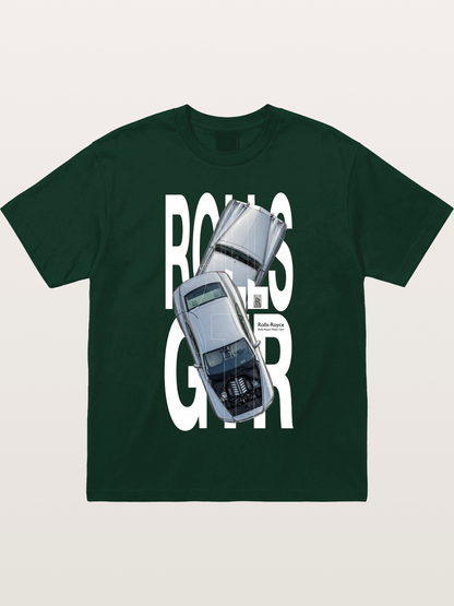 Silver Rolls Royce Overlay Print Gildan T-shirt