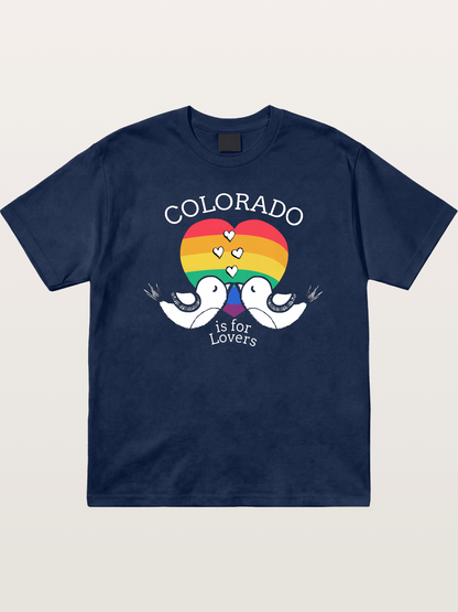 Colorado Trans Pride Heart Design Cotton T-shirt