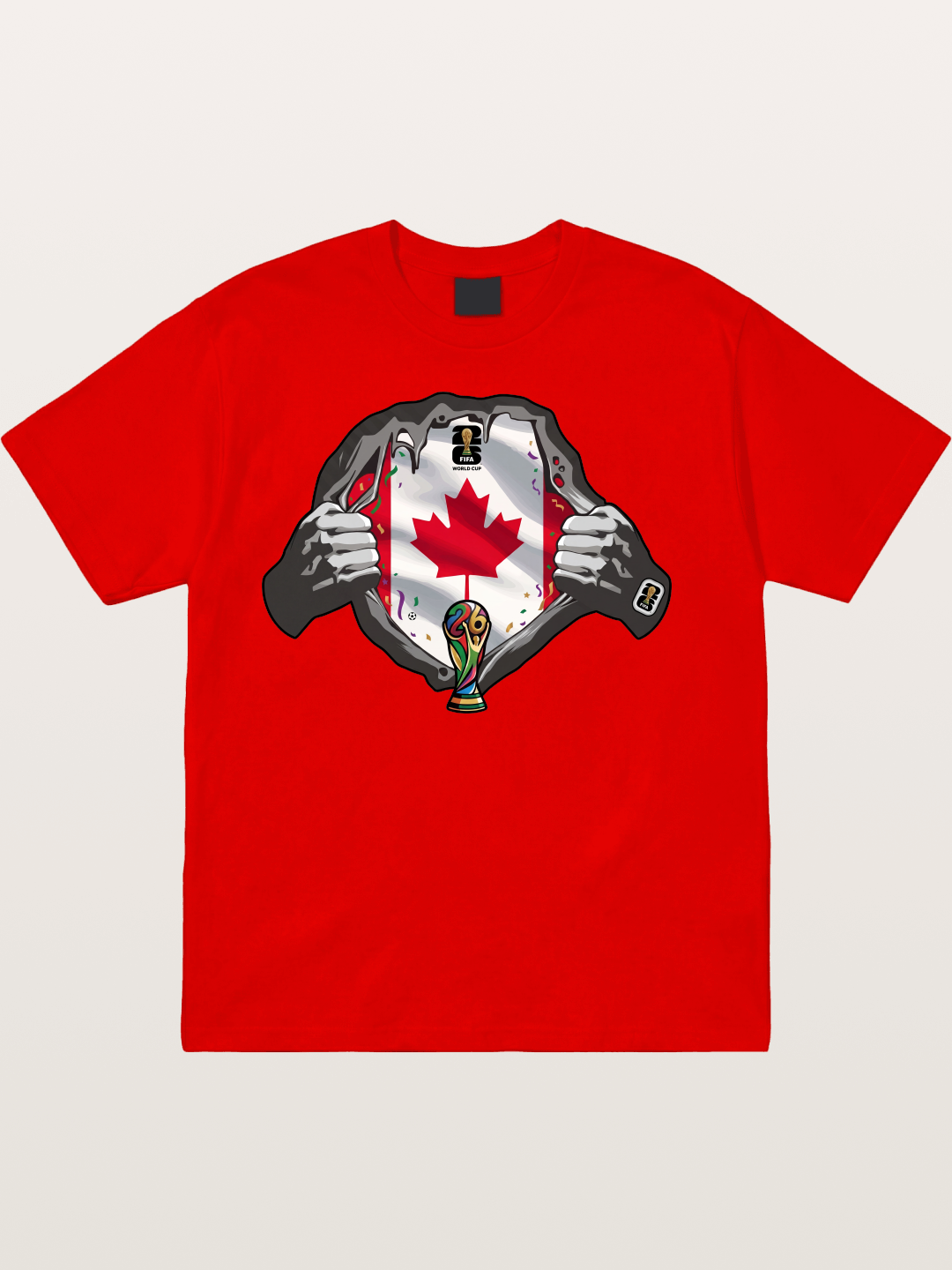 Canada Flag World Cup Poster Cotton T-shirt