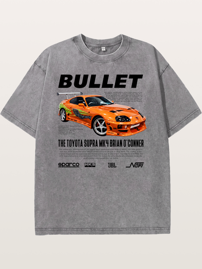 Toyota Supra Fast Furious Print Washed T-shirt