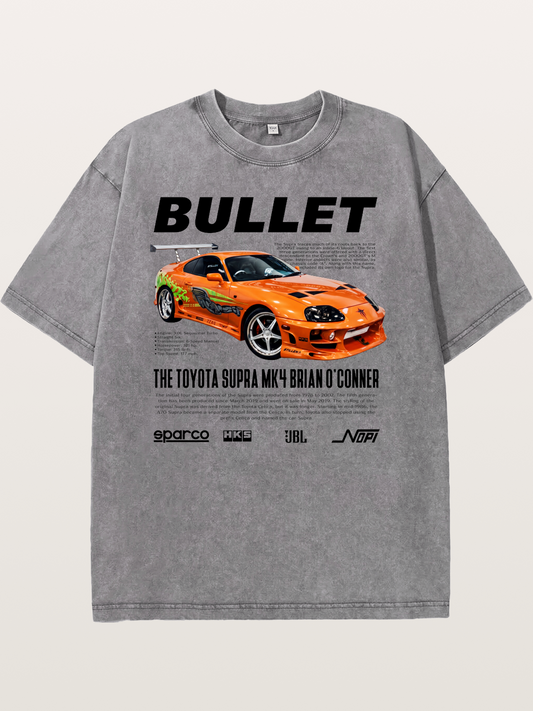 Toyota Supra Fast Furious Print Washed T-shirt
