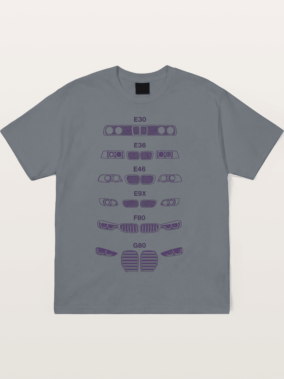 BMW Headlight Generations Print Cotton T-shirt