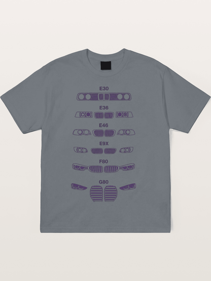 BMW Headlight Generations Print Cotton T-shirt