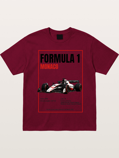 F1 Monaco LV Racing Car Poster Gildan T-shirt