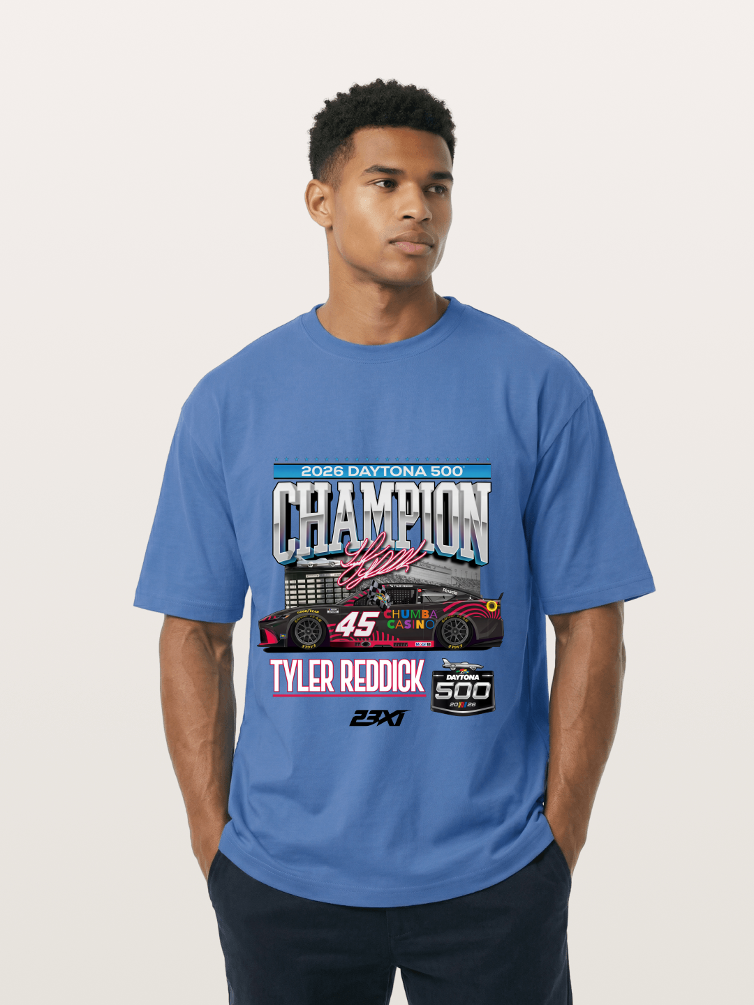 Tyler Reddick Daytona 500 Champion Print Gildan T-shirt