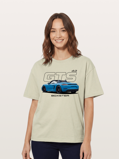 Porsche 718 Boxster GTS Print Cotton T-shirt