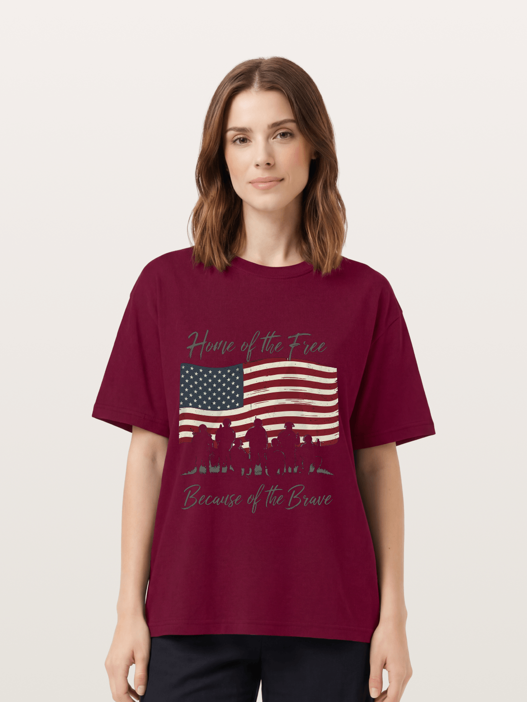 Home of the Free Because of the Brave Gildan T-shirt